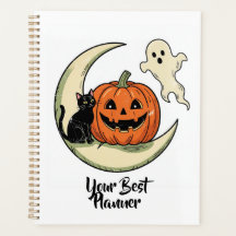 ハロウィンのかぼちゃと月プランナー