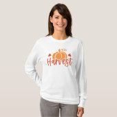 ハロウィンのかぼちゃと秋 Tシャツ (正面フル)