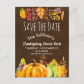 ハロウィンのかぼちゃと紅葉のフレーム STD 案内ポストカード (正面)