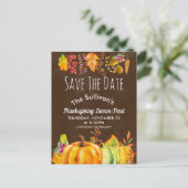 ハロウィンのかぼちゃと紅葉のボーダー STD 案内ポストカード (スタンド正面)