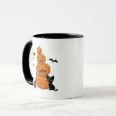 ハロウィンのかぼちゃと黒猫 マグカップ (正面左)