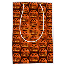 ハロウィンのかぼちゃのギフトバッグ ミディアムペーパーバッグ