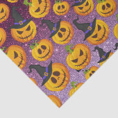 ハロウィンのかぼちゃのグリッター模様 薄葉紙 (詳細)