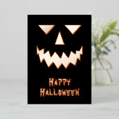 ハロウィンのかぼちゃのホイルのグリーティングカード 箔シーズンカード (立ち正面)