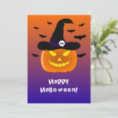 ハロウィンのかぼちゃのランタン 魔女の帽子 (スタンド正面)