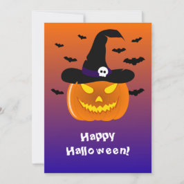 ハロウィンのかぼちゃのランタン 魔女の帽子