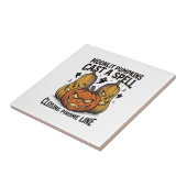 ハロウィンのかぼちゃの名言 月夜のジャック・オ・ランタン Eng タイル (側面)