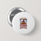 ハロウィンのかぼちゃの幽霊の魔女の帽子がおかしい_1 缶バッジ (正面&裏面)