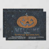 ハロウィンのかぼちゃの歓迎カード 招待状 (正面/裏面)