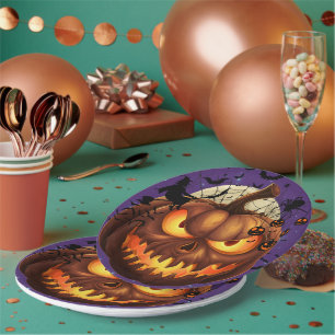 ハロウィンのかぼちゃの紙皿 🎃 ペーパープレート