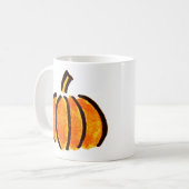 ハロウィンのかぼちゃの鉛筆画, かぼちゃ コーヒーマグカップ (正面左)