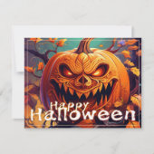 ハロウィンのかぼちゃの顔 オレンジ スケアリー (正面)