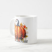 ハロウィンのかぼちゃの飾り コーヒーマグカップ (正面左)