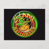 ハロウィンのかぼちゃの魔女のポストカード（カスタマイズ可能） ポストカード (正面)