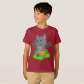 ハロウィンのかぼちゃコウモリ Tシャツ (正面フル)