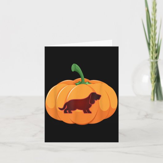 ハロウィンのかぼちゃ犬 カード (正面)