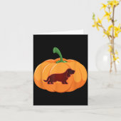 ハロウィンのかぼちゃ犬 カード (黄色い花)