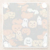 ハロウィンのかぼちゃ ガラスコースター (裏面)