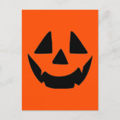 ハロウィンのかぼちゃ ジャック・オ・ランタン の顔 シーズンポストカード (正面)