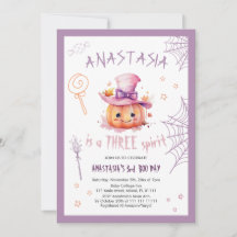 ハロウィンのかぼちゃ スプーキーな女の赤ちゃん 3歳の誕生日
