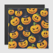 ハロウィンのかぼちゃ: ヴィンテージ魔女パターン (正面/裏面)