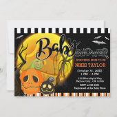 ハロウィンのかぼちゃ 月光 ベビーシャワー 招待状 (正面)
