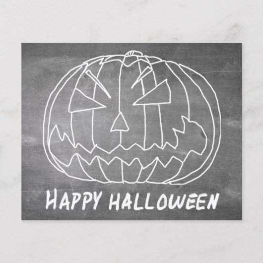 ハロウィンのかぼちゃ 5 黒板風 (正面)