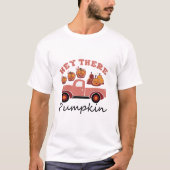 ハロウィンのかぼちゃTシャツ - Hey There Pumpkin Tシャツ (正面)