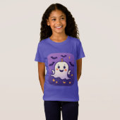 ハロウィン🦇のかわいいおばけとジャック・オ・ランタン Tシャツ (正面フル)