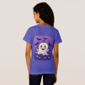 ハロウィン🦇のかわいいおばけとジャック・オ・ランタン Tシャツ (裏面フル)
