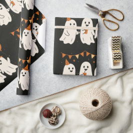 ハロウィンのかわいいおばけ その ラッピングペーパー