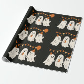 ハロウィンのかわいいおばけ その ラッピングペーパー (アンロールド)