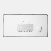 ハロウィンのかわいいアヒルの衣装 デスクマット (キーボード&マウス)