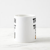 ハロウィンのかわいいアライグマのデザイン コーヒーマグカップ (中央)