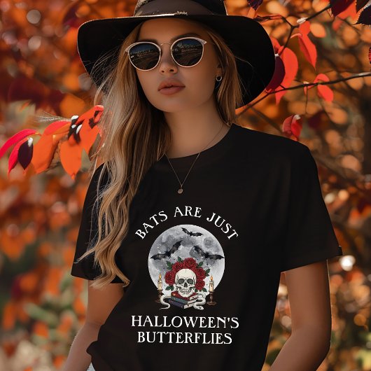 ハロウィンのかわいいコウモリ トライブレンドTシャツ