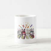 ハロウィンのかわいいバニーの衣装 コーヒーマグカップ (中央)