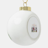 ハロウィンのかわいいバニーの衣装 セラミックボールオーナメント (左)