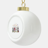 ハロウィンのかわいいバニーの衣装 セラミックボールオーナメント (右)