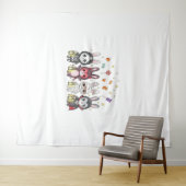 ハロウィンのかわいいバニーの衣装 タペストリー (インサイチュ(横))