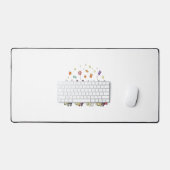 ハロウィンのかわいいバニーの衣装 デスクマット (キーボード&マウス)