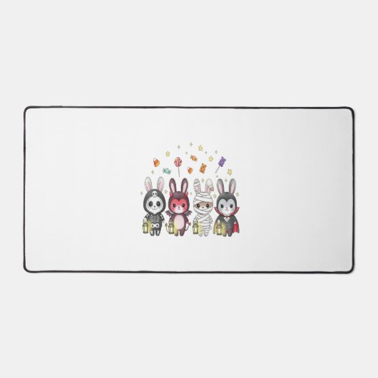 ハロウィンのかわいいバニーの衣装 デスクマット (正面)