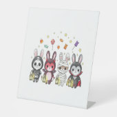 ハロウィンのかわいいバニーの衣装 台座サイン (正面)