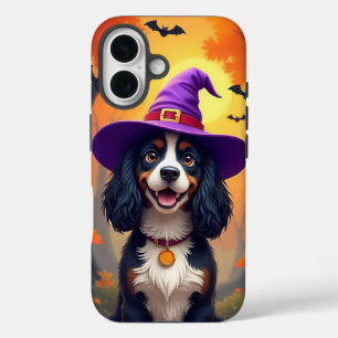 ハロウィンのかわいいパピーと落ち着いたオータムビベス 📱💫 iPhone 16ケース