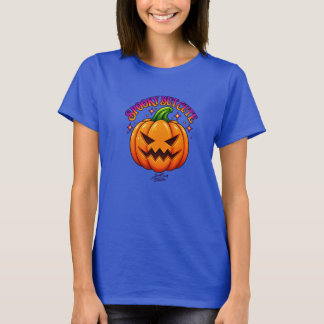 ハロウィンのかわいいパンプキン・ジャックオーランタンの女性向けTシャツ Tシャツ
