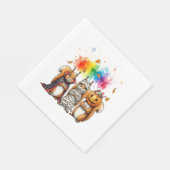 ハロウィンのかわいいリスの衣装 スタンダードランチョンナプキン (角)