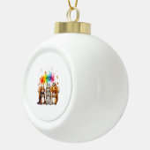 ハロウィンのかわいいリスの衣装 セラミックボールオーナメント (右)