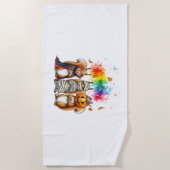 ハロウィンのかわいいリスの衣装 ビーチタオル (正面)