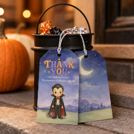 ハロウィンのかわいい子供のコスチュームのお礼 ギフトタグ