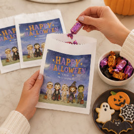 ハロウィンのかわいい子供のコスチュームの水彩画 フェイバーバッグ