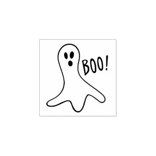 ハロウィンのかわいい幽霊のカスタム ラバースタンプ